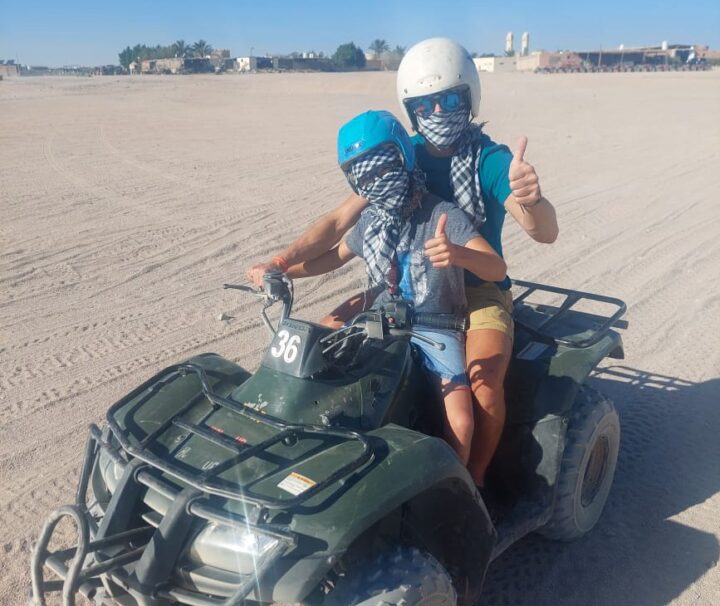 Booking Best Luxury ATV Desert Sunset Adventure trip with Kids Private Family Safari Quad Bike from Hurghada