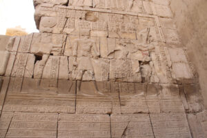 Graffiti drawings on walls Second Pylon Karnak Temple 3