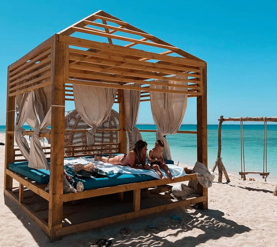 VIP Beach Day Use all inclusive with Snorkeling Spot by Private Speedboat to visit Giftun Beach