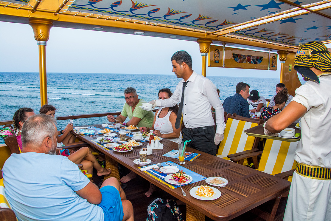 Cruise Glass Bottom Boat with Snorkeling spot