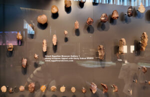 11-Epipaleoliyhic-and-Neolithic-sahara-stone-tools,-Flint-stone,-kharga-oasis,-gebel-ahmar,-fayum,-Carving-and-piercing,-weapons-tipped,-Ancient-Egypt,-History-Pharaohs,-Grand-Egyptian-Museum-