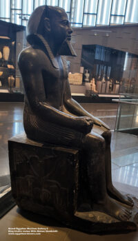 118_2-dynasty-4,-Gneiss-stone,-giza,-Ancient-Egypt,-History-Pharaohs,-Grand-Egyptian-Museum,-King-khafre-statue-With-Nemes-Headcloth,-ureaus-snake,-royal-beard-and-pleated-kilt