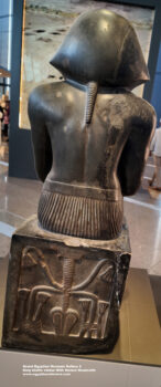 118_3-dynasty-4,-Gneiss-stone,-giza,-Ancient-Egypt,-History-Pharaohs,-Grand-Egyptian-Museum,-King-khafre-statue-With-Nemes-Headcloth,-ureaus-snake,-royal-beard-and-pleated-kilt