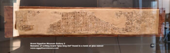 124-Dynasty-5,-cedar,-plaster,-Ancient-Egypt,-History-Pharaohs,-Grand-Egyptian-Museum,-giza,-Remains-of-writing-board,-giza-king-list,-found-in-a-tomb-at-giza
