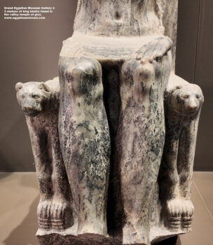 137_1-Dynasty-4,-granite,-giza,-Ancient-Egypt,-History-Pharaohs,-Grand-Egyptian-Museum,-3-statues-of-king-khafre-found-in-the-valley-temple-at-giza