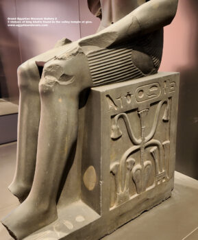 137_2-Dynasty-4,-granite,-giza,-Ancient-Egypt,-History-Pharaohs,-Grand-Egyptian-Museum,-3-statues-of-king-khafre-found-in-the-valley-temple-at-giza