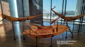 141-Dynasty-6,-Ancient-Egypt,-History-Pharaohs,-Grand-Egyptian-Museum,-wood,-giza,-Cargo-boat-models,-Boat-used-to-carry-cargo-from-one-site-to-the-nile-river-to-the-other