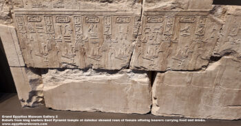 144_6-Dynasty-4,-limestone,-dahshur,-Ancient-Egypt,-History-Pharaohs,-Grand-Egyptian-Museum,-Reliefs-from-king-sneferu-Bent-Pyramid-temple,-female-offering-bearers-carrying-food,-drinks