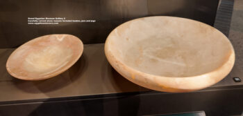 150_4-Dynasty-4,-Egyptian-alabaster,-giza,-Carefully-carved-stone-vessels-included-beaker,-jars,-Ancient-Egypt,-History-Pharaohs,-Grand-Egyptian-Museum