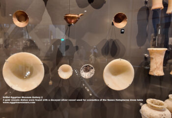 152-Dynasty-4,-gold,-giza,-Queen-Hetepheres,-Ancient-Egypt,-History-Pharaohs,-Grand-Egyptian-Museum,-gold-vessels-dishes-were-found-with-a-decayed-silver-vessel
