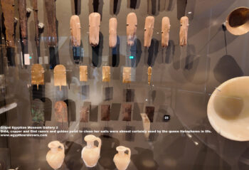 153_1-Dynasty-4,-gold,-copper,-flint,-giza,-Ancient-Egypt,-History-Pharaohs,-Grand-Egyptian-Museum,-razors-and-golden-point-to-clean-her-nails-were-almost-certainly-used-by-the-queen-Hetepheres