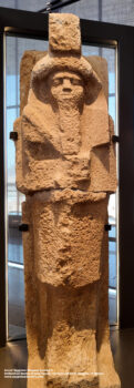 155-Dynasty-3,-limestone,-Saqqara,-Unfinished-Statue-of-king-Djoser,-found-in-pyramid-complex-of-Djoser,-Ancient-Egypt,-History-Pharaohs,-Grand-Egyptian-Museum