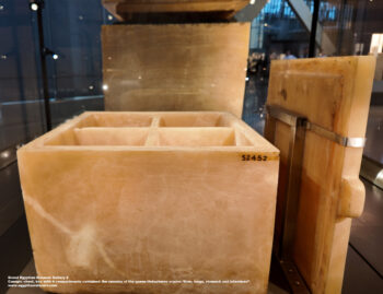159_1-Dynasty-4,-Egyptian-alabaster,-giza,-Canopic-chest,-Ancient-Egypt,-History-Pharaohs,-Grand-Egyptian-Museum,-queen-Hetepheres
