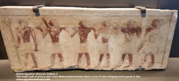 169-Dynasty-6,-limestone,-Saqqara,-Ancient-Egypt,-History-Pharaohs,-Grand-Egyptian-Museum,-tomb-wall-of-prince-and-vizier-Neferseshemseshat-show-a-row-of-men-bringing-burial