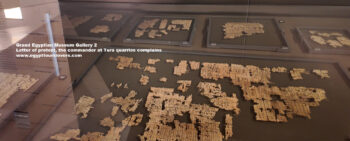 196-Dynasty-6,-Papyrus,-Ancient-Egypt,-History-Pharaohs,-Grand-Egyptian-Museum,-Saqqara,-Letter-of-protest,-the-commander-at-Tura-quarries-complains