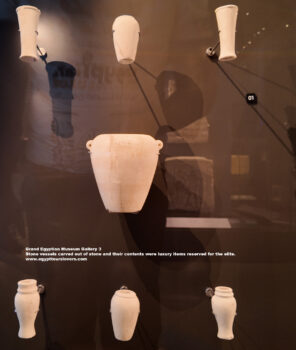 211-dynasty-3,-first-intermediate-period,-Egyptian-alabaster,-diorite,-giza,-abuser,-beit-khallaf,-dara,-Ancient-Egypt,-History-Pharaohs,-Grand-Egyptian-Museum,-Stone-vessels-carved,-Sacred-Oils