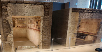 230-dynasty-6,-first-intermediate-period,-limestone,-Saqqara,-The-burial-chamber-of-Mayor-Henu,-Ancient-Egypt,-History-Pharaohs,-Grand-Egyptian-Museum