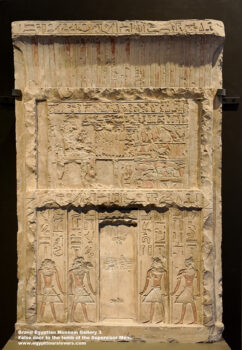 232_1-old-kingdoms,-limestone,-Saqqara,-False-door-to-the-tomb-of-the-Priest-Ipi,-Ancient-Egypt,-History-Pharaohs,-Grand-Egyptian-Museum