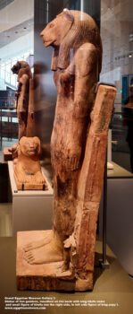 264_2-dynasty-4-6,-pottery,-Saqqara,-Ancient-Egypt,-History-Pharaohs,-Grand-Egyptian-Museum,-Statue-of-lion-goddess,-inscribed-on-the-back-with-king-khufu,-king-pepy-I