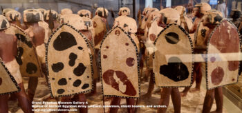 265_2--Dynasty-11,-plaster,-wood,-Assiut,-Models-of-Ancient-Egyptian-Army-soldiers,-spearmen,-shield-bearers,-and-archers,-Ancient-Egypt,-History-Pharaohs,-Grand-Egyptian-Museum