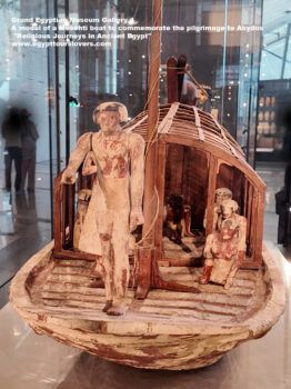 266-Dynasty-11,-plaster,-wood,-Assiut,-model-of-a-Mesehti-boat-to-commemorate-the-pilgrimage,-Abydos,-Religious-Journeys-Ancient-Egypt,-History-Pharaohs,-Grand-Egyptian-Museum