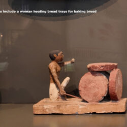 31-Dynasty-6,-wood,-Saqqara,-meir,-food-preparation,-Ancient-Egypt,-History-Pharaohs,-Grand-Egyptian-Museum,-servant-statue-figures,-a-woman-heating-bread-trays-for-baking-bread