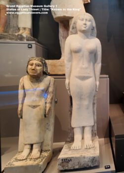 54-old-kingdom,-limestone,-Ancient-Egypt,-History-Pharaohs,-Grand-Egyptian-Museum,-Statue-of-Lady-Thinet,-Statue-of-Lady-Neferet,-Funded-near-the-royal-tombs-at-Giza