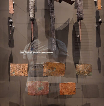 74_1-Dynasty-1,-wood,-Saqqara,-Copper-vessels-and-ingots-as-jars,-ewers-and-bowls,-Ancient-Egypt,-History-Pharaohs,-Grand-Egyptian-Museum