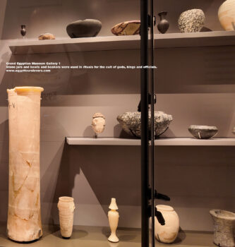 75-Dynasty-1-6,-Egyptian-alabaster,-diorite,-granite,-basalt,-Saqqara,-giza,-abu-rawash,-dara,-Helwan,-Ancient-Egypt,-History-Pharaohs,-Grand-Egyptian-Museum,-Stone-jars-and-bowls-and-beakers