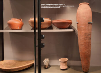 76_1-Dynasty-1-6,-giza,-tell-el-farkha,-tell-el-daba,-qubet-el-hawa,-kharga-oasis,-Ancient-Egypt,-History-Pharaohs,-Grand-Egyptian-Museum,-Early-dynastic-and-old-kingdom-pottery-vessels