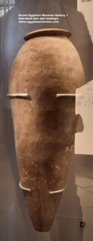 78_1-Dynasty-1,-first-intermediate-period,-pottery,-mud,-fayum,-meir,Abydos,-kafr-ammar,-Ancient-Egypt,-History-Pharaohs,-Grand-Egyptian-Museum,-Inscribed-jars-and-sealings