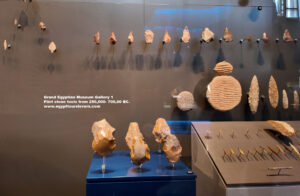 8 Lower Paleolithic, Flint stone tools, abbasiya quarries, gebel ahmar, great sand sea, hand axes, Earliest, Prehistoric hunter-gatherers relied, Ancient Egypt, History Pharaohs, Grand Egyptian Museum