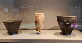 87-Naqada-II-period,-Ancient-Egypt,-History-Pharaohs,-Grand-Egyptian-Museum,-Dynasty-6,-Egyptian-alabaster,-diorite,-serpentine,-rock-crystal,-gabbro,-gerywecke,-Saqqara,-Stone-vessels-carved