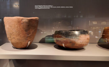 88_3-Neolithic-period,-Dynasty-6,-Pottery-vessels-decorated,-Ancient-Egypt,-History-Pharaohs,-Grand-Egyptian-Museum,-adima,-abu-rawash,-gebel-ramlah,-merimeda-beni-salama