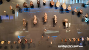 9_1 Middle Paleolithic, Flint stone tools, Luxor, wadi el-sheikh, kharage oasis, duch, Merimda Beni-Salama, edfu, Scrapers, cutting, mining, Ancient Egypt, History Pharaohs, Grand Egyptian Museum