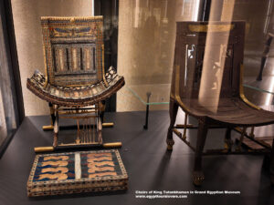 Chairs-of-King-Tutankhamun-Treasures-in-Grand-Egyptian-Museum