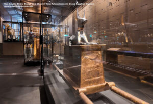 God-Anubis-Shrine-Statue-on-a-Chest-King-Tutankhamun-Grand-Egyptian-Museum,-ancient-Egyptian-religion,-Egypt-gods-2