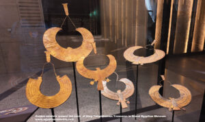 Golden-amulets-around-the-neck-of-King-Tutankhamun-Treasures-in-Grand-Egyptian-Museum-2026