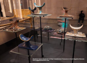 Headrest-“Lions-Headrest”-of-King-Tutankhamun-Treasures-in-Grand-Egyptian-Museum