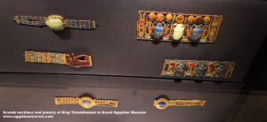 Scarab-necklace-and-jewelry-of-King-Tutankhamun-in-Grand-Egyptian-Museum