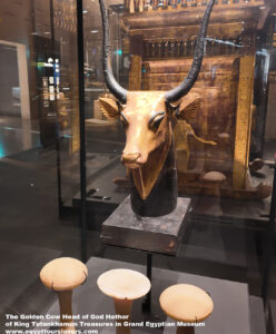 The-Golden-Cow-Head-of-God-Hathor-of-King-Tutankhamun-Treasures-in-Grand-Egyptian-Museum