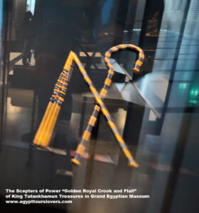 The-Scepters-of-Power-“Golden-Royal-Crook-and-Flail”-of-King-Tutankhamun-Treasures-in-Grand-Egyptian-Museum