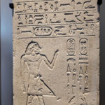 22-Dynasty-6,-Limestone,-Abydos,-Stela-of-NeferhatNiPepy,-Ancient-Egypt,-History-Pharaohs,-Grand-Egyptian-Museum,-Overseer-of-the-palace,-Inspector-of-the-pyramid-priests-of-king-pepy-I