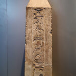29-Dynasty-6,-Limestone,-the-tomb-of-King-Teti-in-Saqqara,-Obelisk-of-prince-Teti,-Ancient-Egypt,-History-Pharaohs,-Grand-Egyptian-Museum,-King-Teti